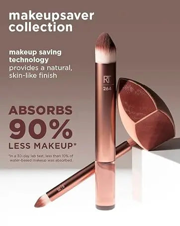 2025 Real Techniques 6 Piece Everyday Essentials Makeup Brush Set Sponges Blush Bronzer Contour Eyeshadow Powder Travel Gift Set