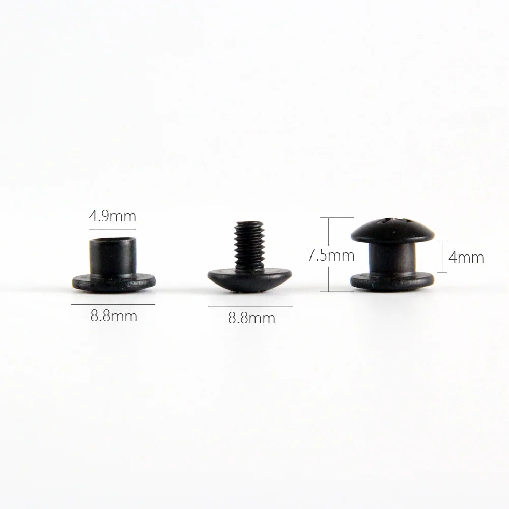 Black Steel Chicago Screw Set Cross Head Perfect for DIY Kydex and Leather Holsters Clips and Sheaths