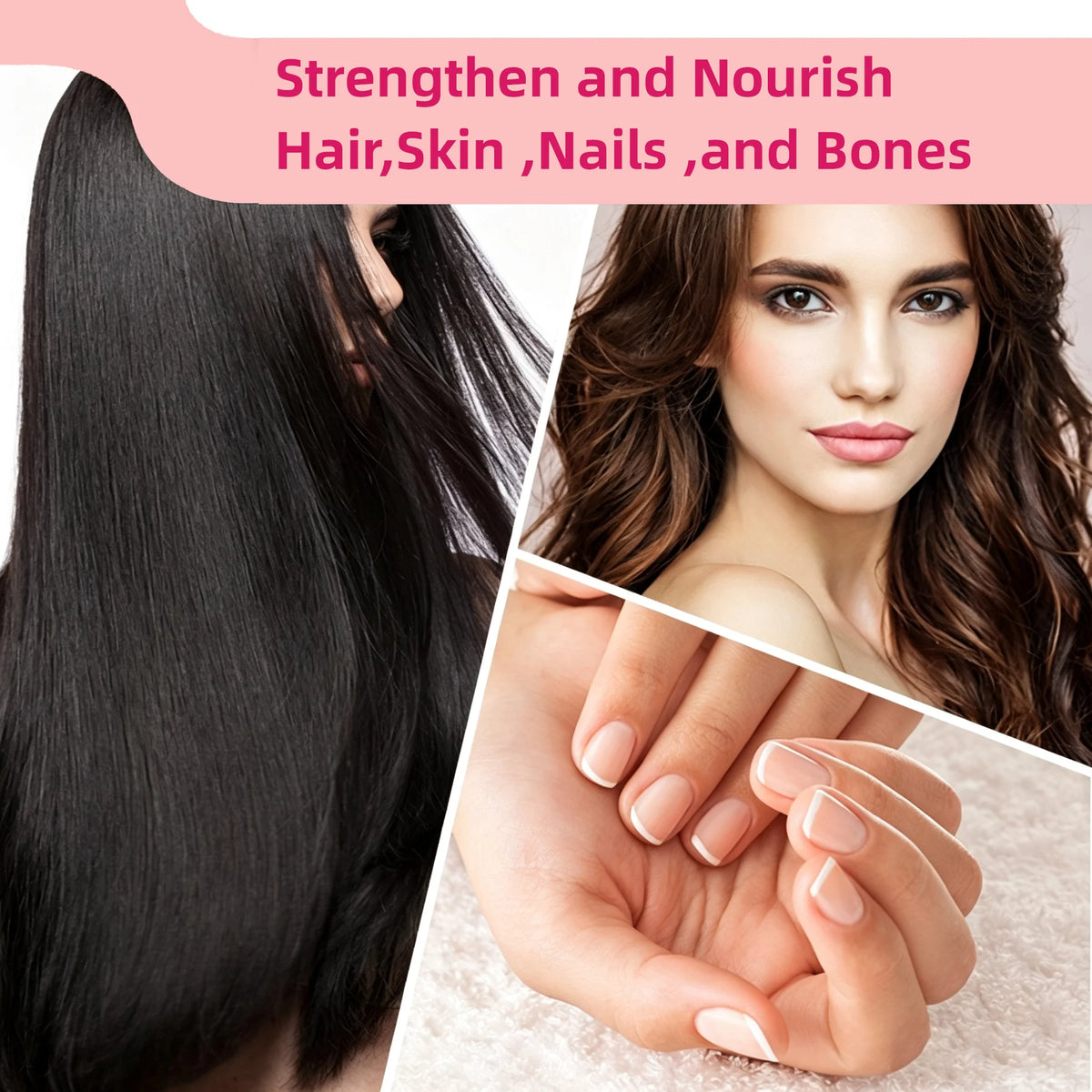Biotin Collagen - Nourishes The Skin, Slows Down Aging, Promotes Healthy Hair, Strong Nails, and Improves Intestinal Digestion 120 Capsules