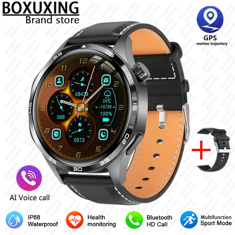 2025 New Mens Smart Watch 360 * 360 Bluetooth Call Smartwatch AMOLED Screen GPS Smart Watches NFC Waterproof Smart Watch for Men