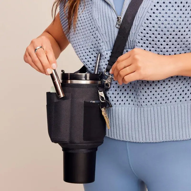 Mini Cooler Lunch Bag Waterproof Insulated Crossbody Bag Fits 40oz Tumbler For Outdoor Camping Picnic Work