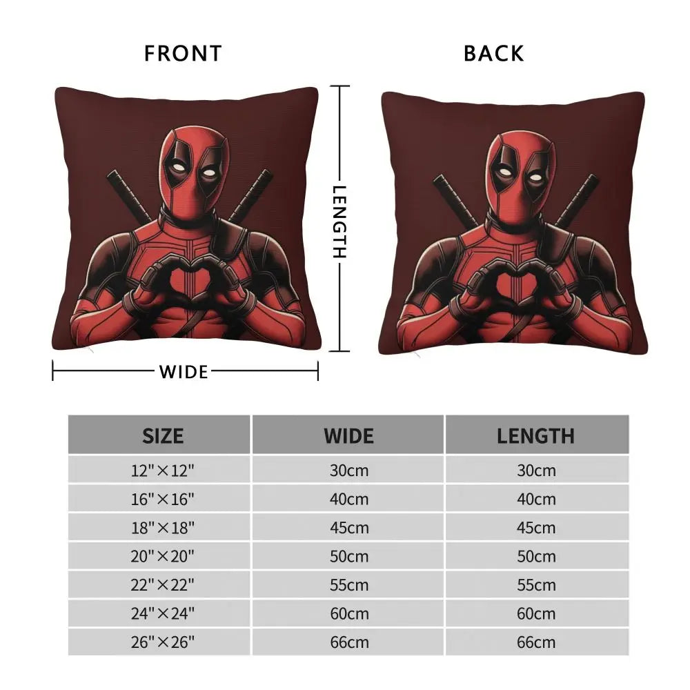 Custom Deadpool Wolverine Cartoon Manga Cushion Cover Soft Cute Pillows