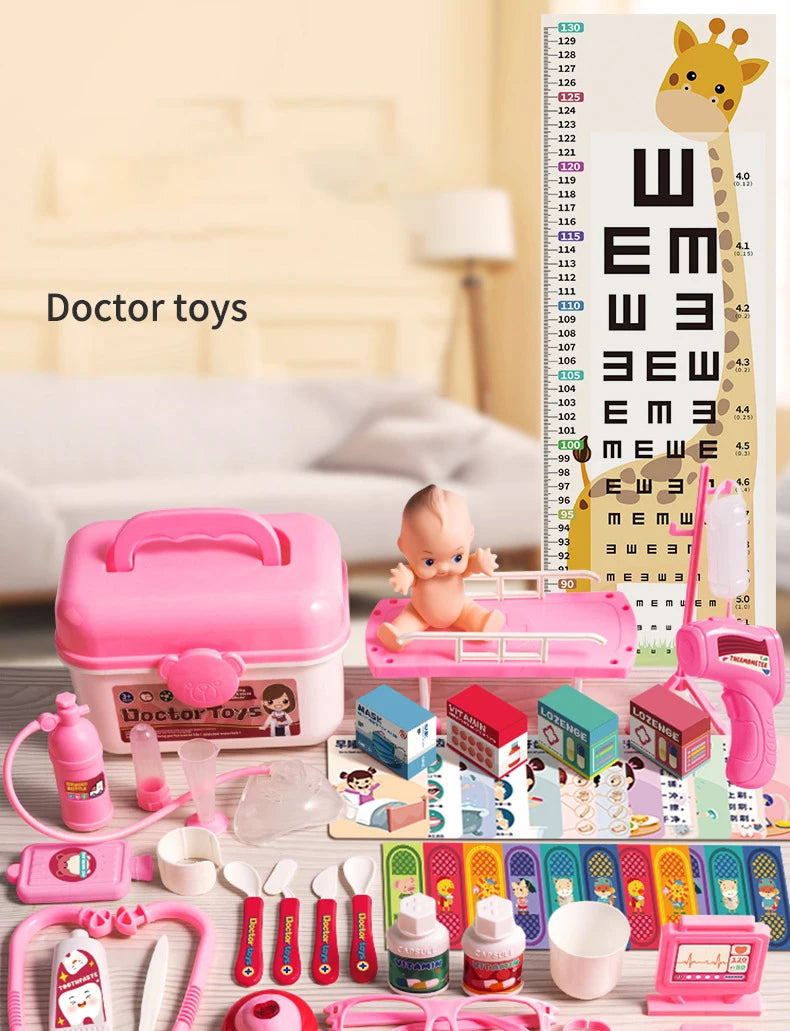 Children Doctor Play Set Simulation Nurse Toy Doctor Accessories for Kids Home Play Toys Doctor Set Toy Gift for Kids Boys Girls