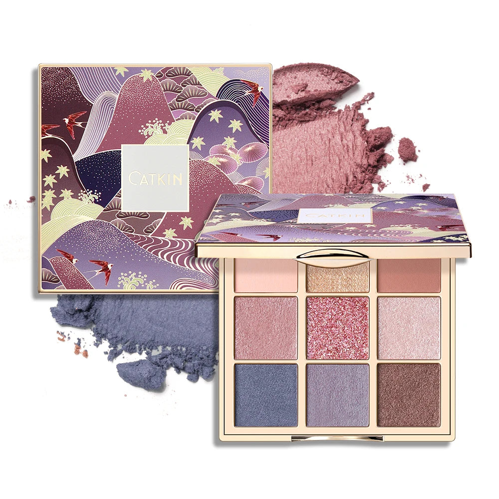 Catkin Glitter Shimmer Matte 9 PANS Eyeshadow Palette C16