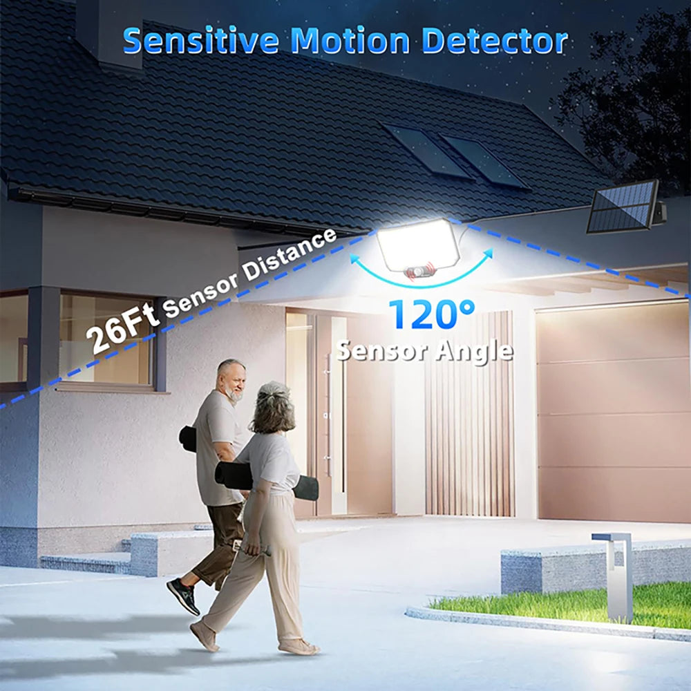 254/243LED Outdoor Solar Lights Garden Solar Powered Security Light Flood Light Motion Sensor 3 Mode Waterproof Garden Shed Yard