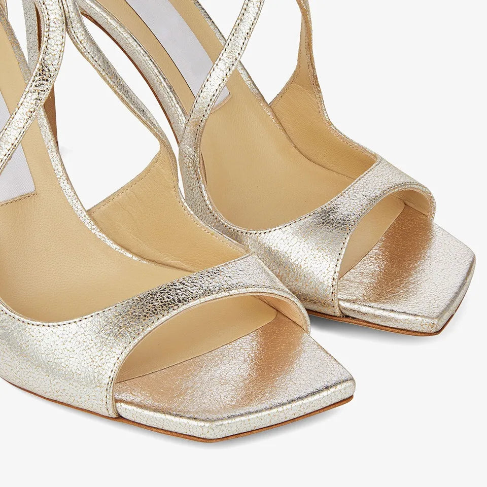 Summer New Fashionable High-heeled Women's Open Toed Sandals Dance Shoes Party Sexy 34-44 Large Women's Shoes