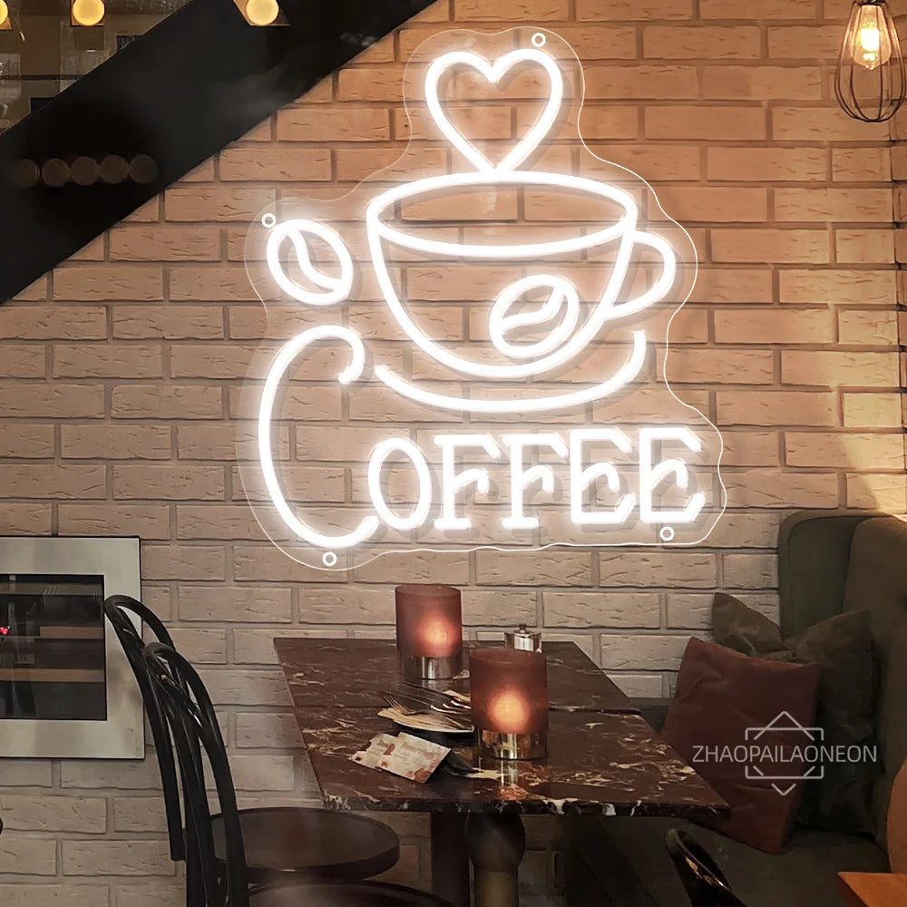 Coffee Neon Led Sign Restaurant Cafe Neon lights USB Coffee Shop Tea Room Decor For Pantry Coffee Cafe Bar Decoration Neon Signs