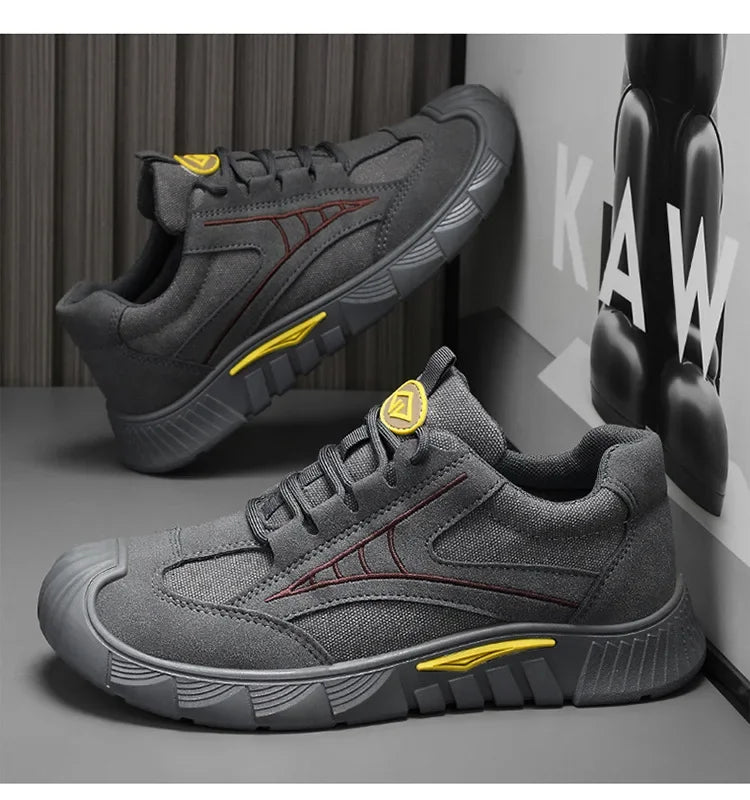 Steel Toe Shoes for Men Lightweight Work Shoes Comfortable Mens Work Boots Indestructible Safety Shoe for Men Industrial