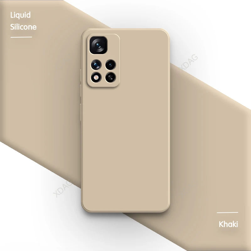 Funda Liquid Silicone Phone Case for Xiaomi Redmi Note11 Note 11 11E 11T Pro Plus 11Pro 11TPro Pro+ 11S 11SE 5G Soft Plain Cover