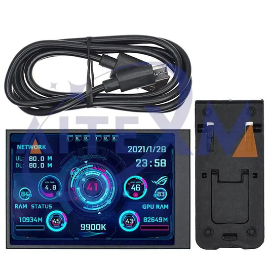 3.5 Inch IPS TYPE-C Secondary Screen Computer CPU GPU RAM HDD MonitorUSB Display For Freely AIDA64 With USB Cable