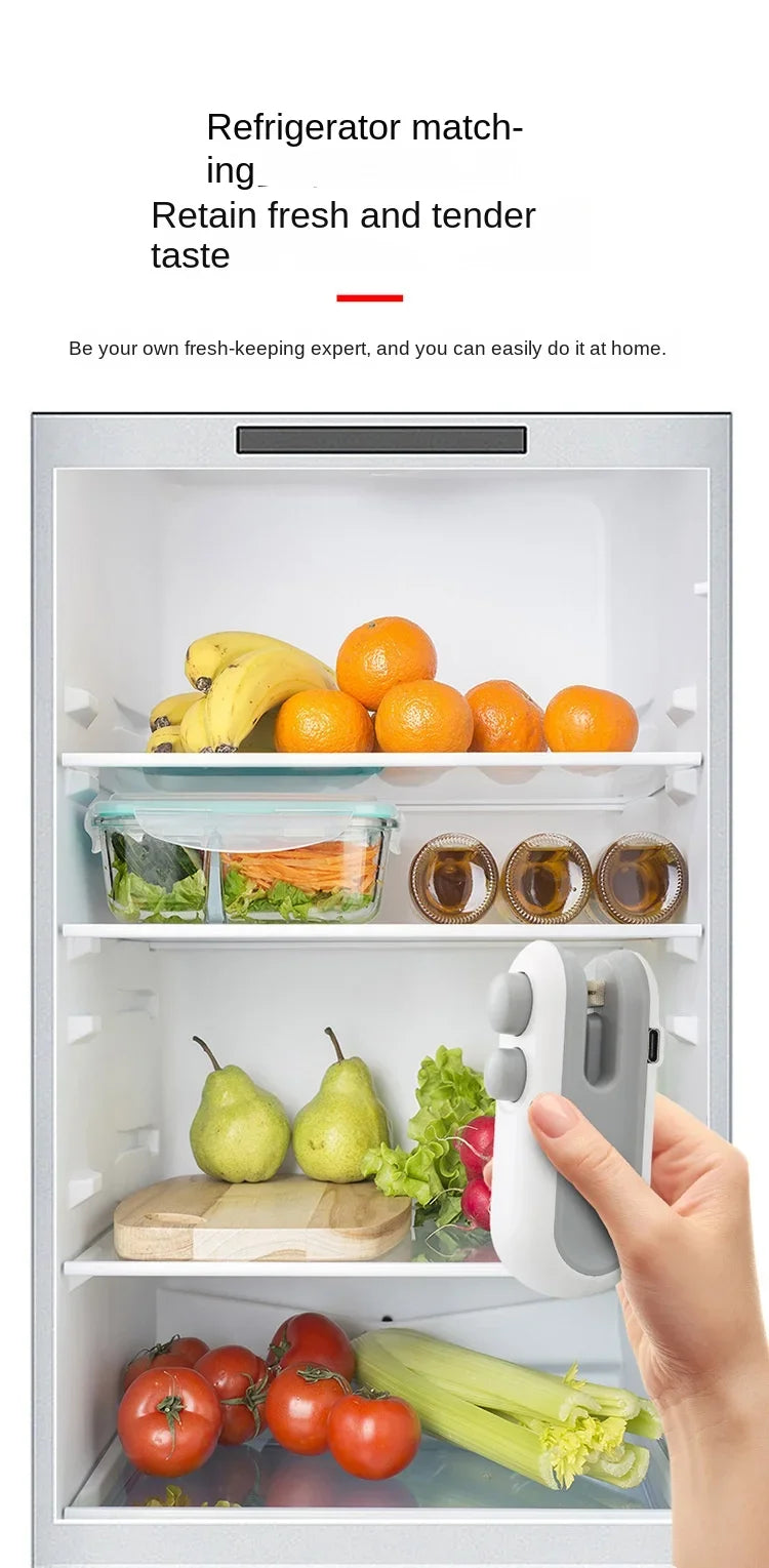 Vacuum Bag Sealing Machine Plastic Package Sealer Bags Clip Bag Handheld Sealer Food Packaging Heat Sealer For Home