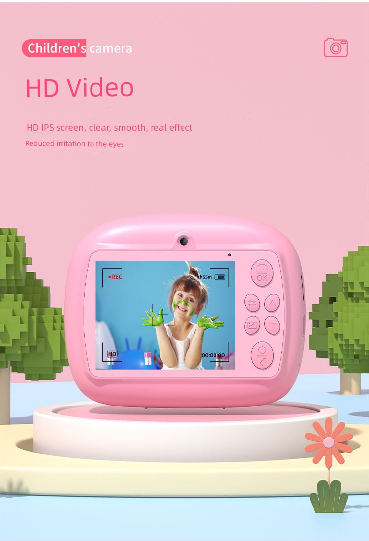 Children's Camera Toy Gift for Boys and Girls, Can Take Pictures and Print, Baby Digital Instant Camera, 2025 Student Model