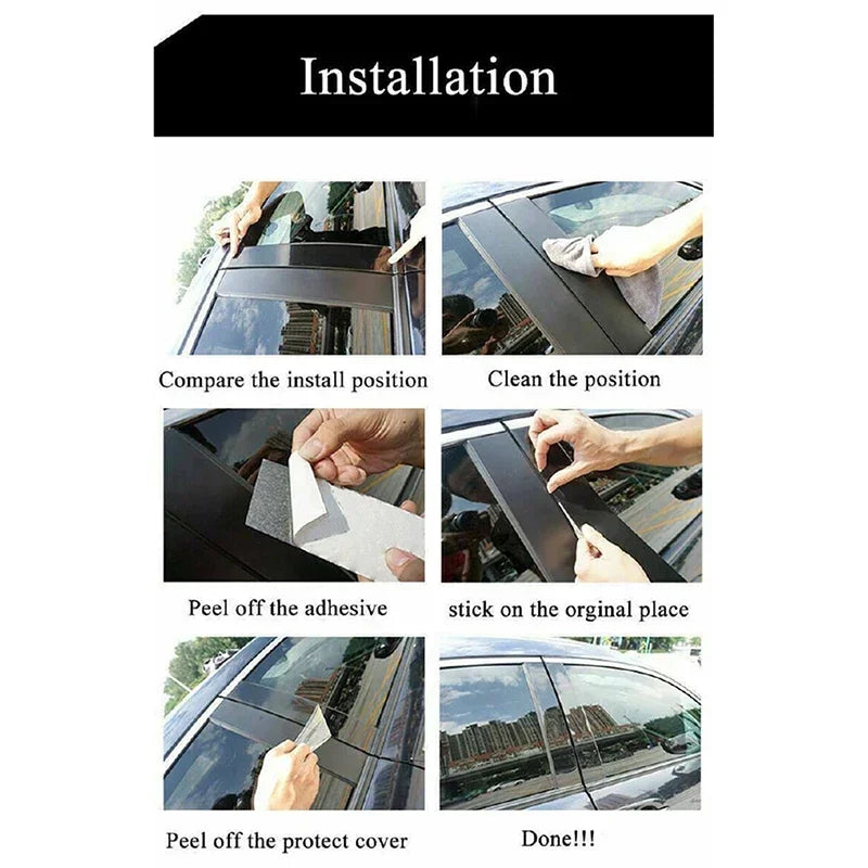 Car Window Pillar Posts Door Trims Cover Sticker for Honda FIT JAZZ 2014 2015 2016 2017 2018 2019 2020 Auto Exterior Accessiroes