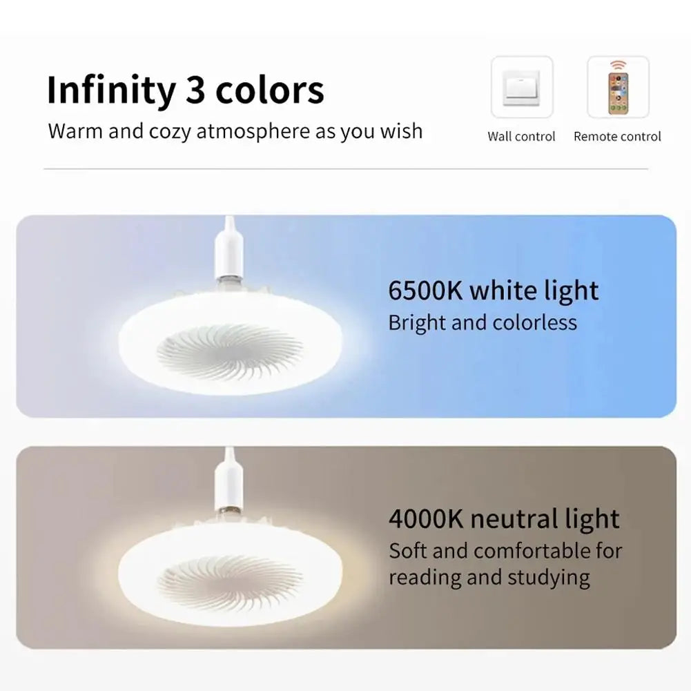 Smart Ceiling Fan Fans With Lights Remote Control Bedroom Decor Ventilator Lamp Air Invisible Blades Silent