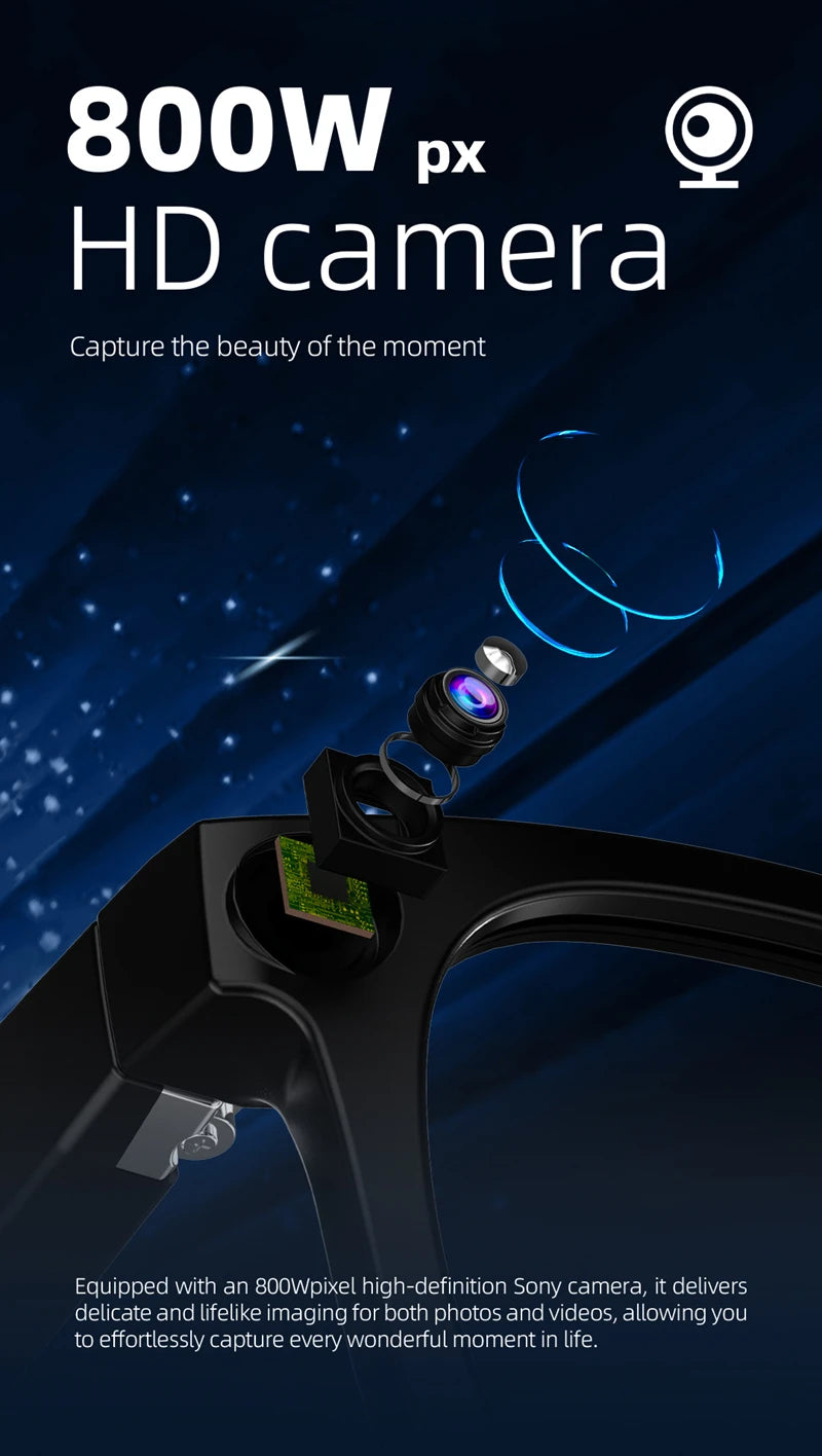 Xiaomi AI Smart Camera Glasses 6K HD With Long-lasting Battery Voice Assistant Control Calling Music Outdoor Photo-grey Glasses