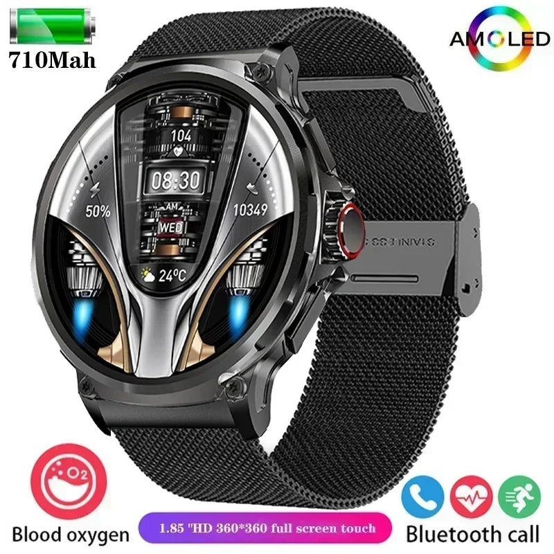 Xiaomi 2025 NEW 1.85-inch ultra HD smartwatch, GPS track HD Bluetooth call; 710 mah large battery 400+ dial, suitable for Huawei