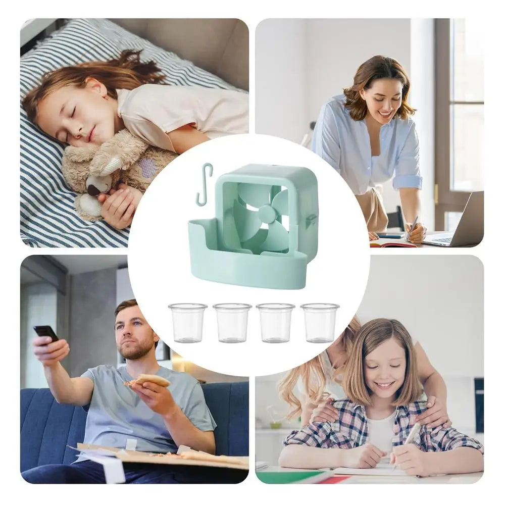 Portable Air Cooler for Summer Desk Clip-On Ice Cooling Fan, Outdoor Camping Essentials, Personal Evaporative Air Conditioner