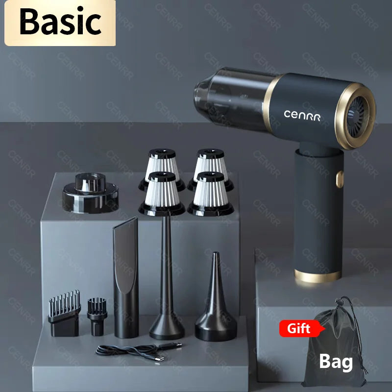 CENRR 210000PA Mini Car Vacuum Cleaner Wireless Powerful Vacuum Car Cleaner Handheld Portable Vacuum Cleaner Cleaning Machine