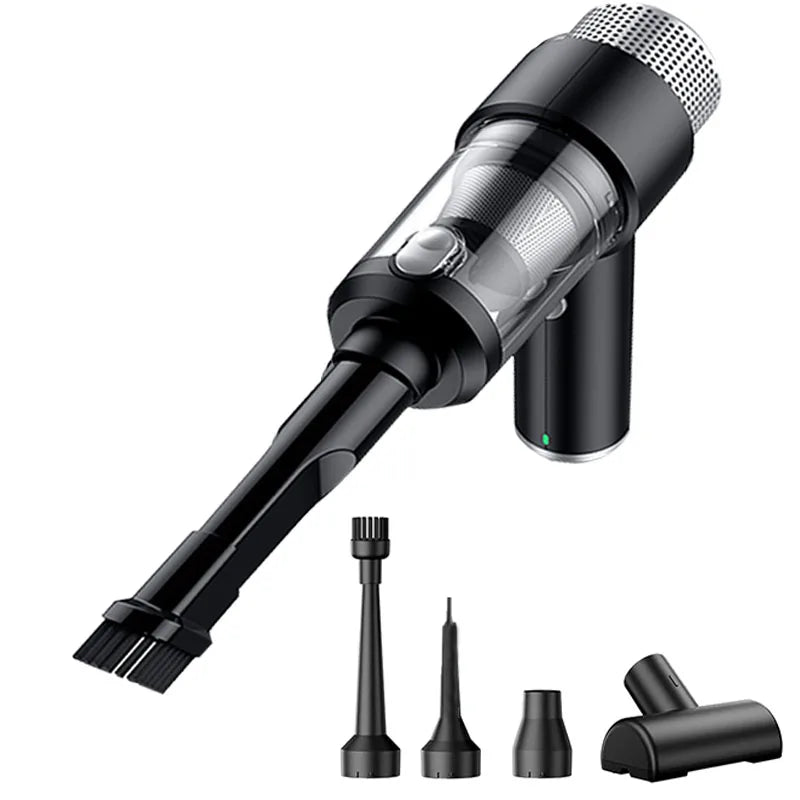 VYVYLABS 15000Pa Strong Suction Car Vacuum Cleaner with Led Lighting Rechargeable Wireless Cleaner Handheld Mini Car Cleaning