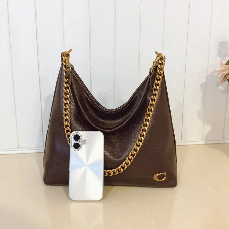 Luxury Brand Trendy Diaper Bag Stylish Leather Crossbody Handbag For Women Elegant Messenger Purse Minimalist Chic