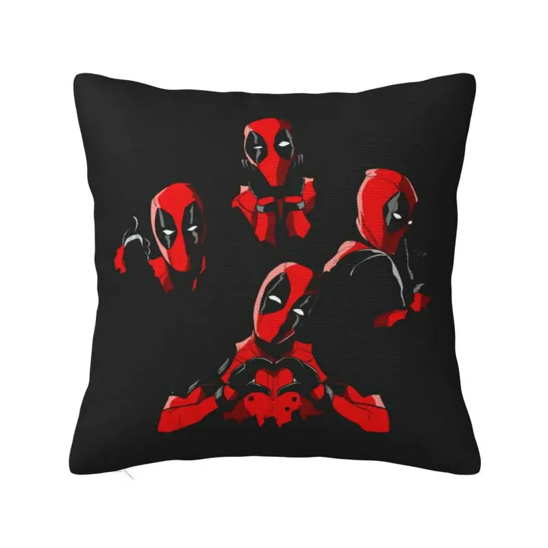 Custom Deadpool Wolverine Cartoon Manga Cushion Cover Soft Cute Pillows