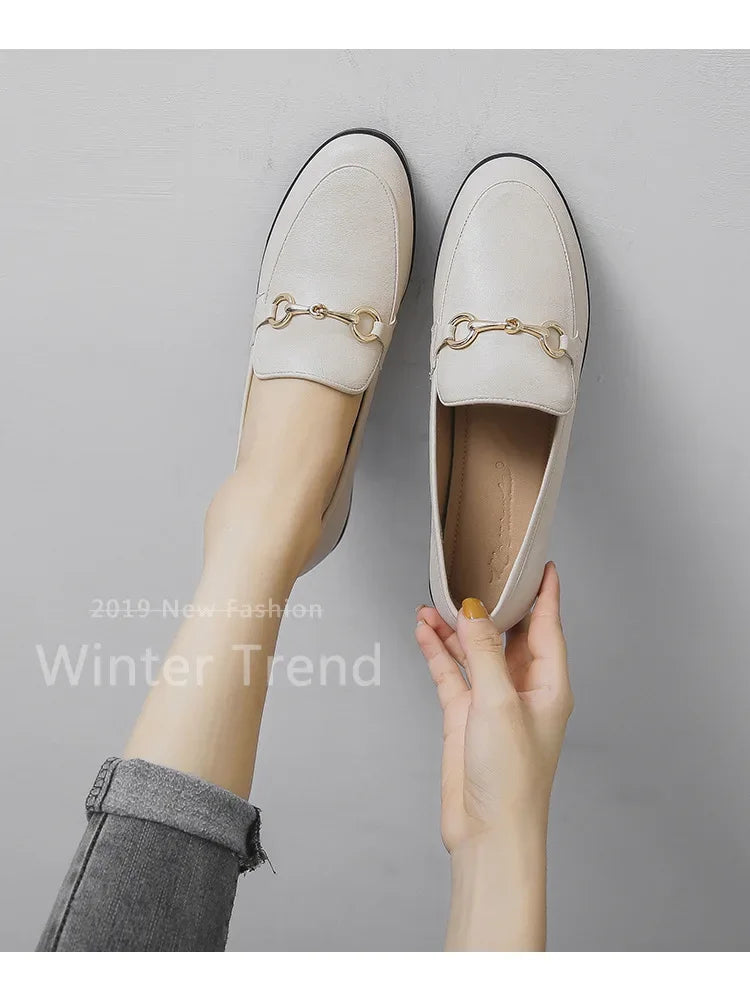 Womens Shoes Flats Loafers Ladies Leather Brand Sneakers Women Designer Flat Ladies Shoes Woman Luxury Female Shoes for Women