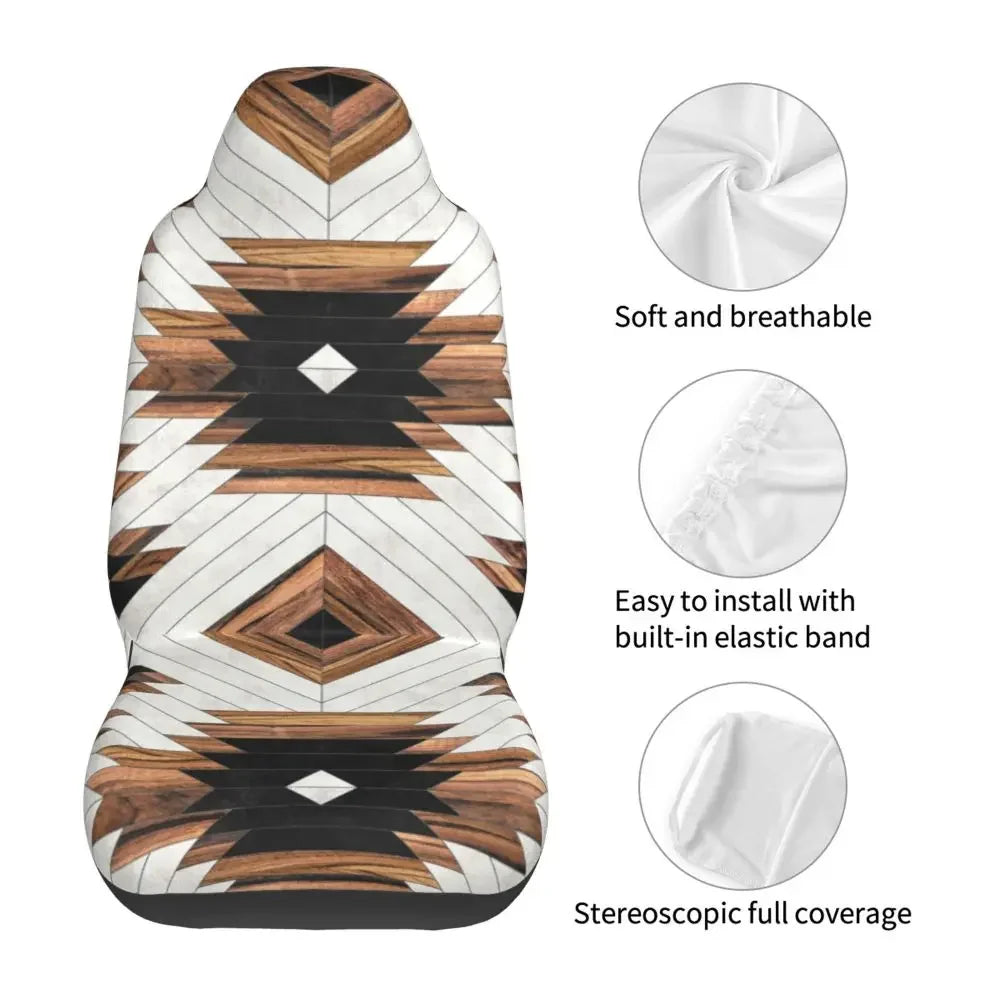 Antique African Textile Print Universal Car Seat Cover Protector Interior Accessories Women Seat Cushion/Cover Seat Protector