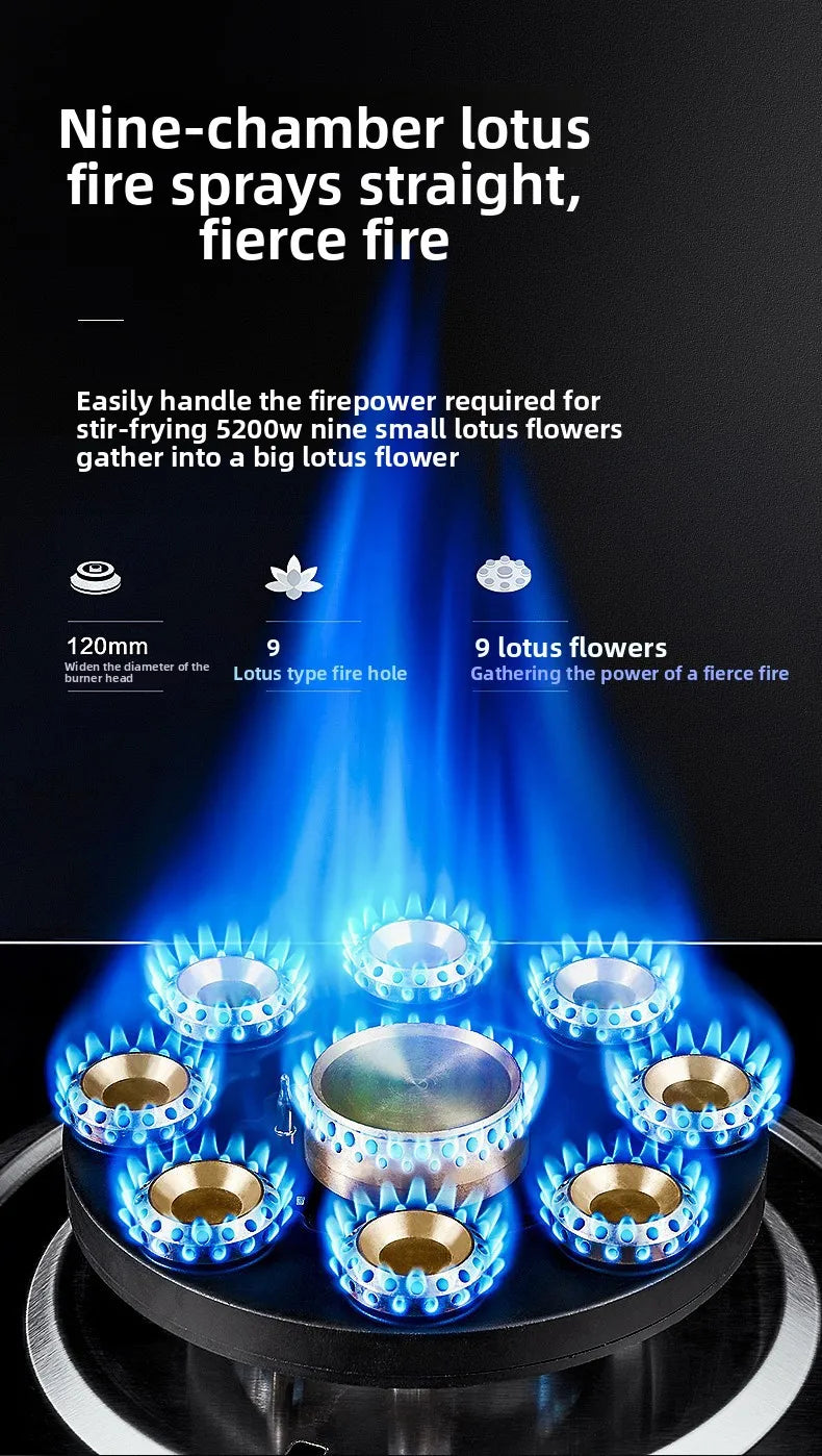 Double Burner Built-in Gas Stove With Electronic Ignition Energy Efficient Natural Gas Stove For Use