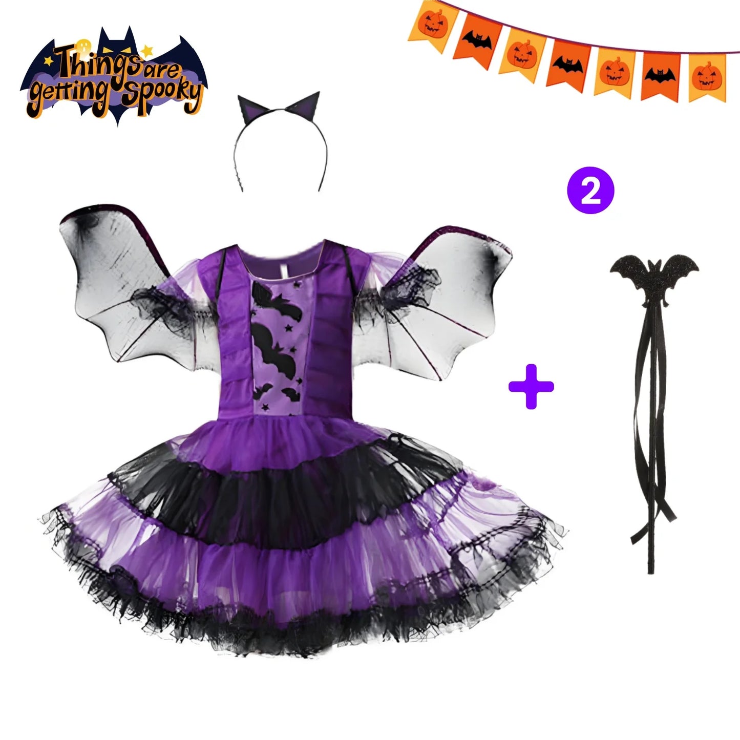 Halloween Costume For Kids Halloween Fantasy Vampire Costumes Girls Short Tutu Dress Kids Carnival Outfit Gothic Dark Clothes