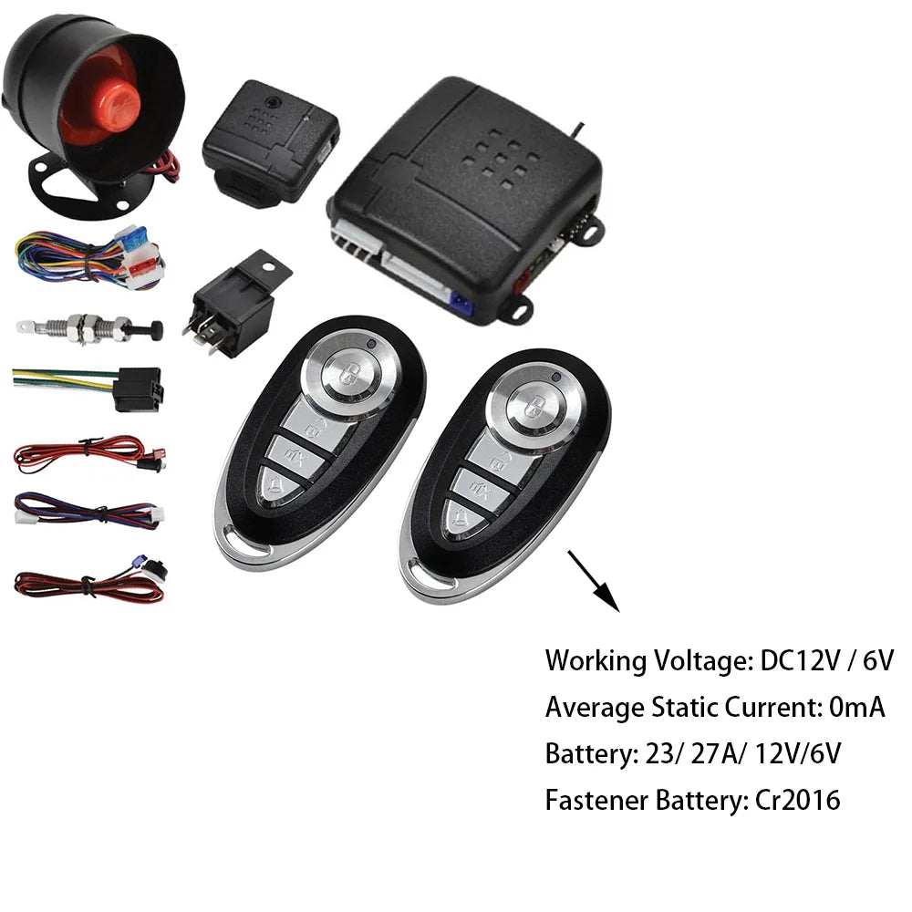 Car Intelligent Alarm Keyless Entry System Engine Security Protection Remote Start Stop Button 4 Door Car Power Locks Actuator