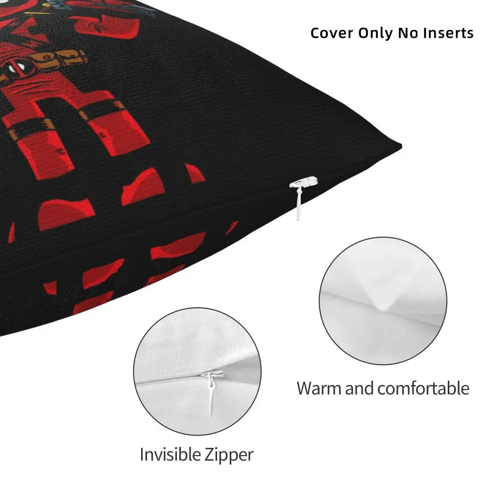 Custom Deadpool Wolverine Cartoon Manga Cushion Cover Soft Cute Pillows