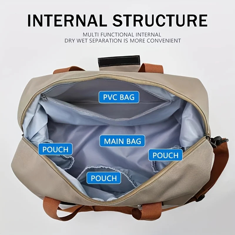 Large Capacity Luggage Bag, A Good Helper for Travel and Boarding Storage, Fashionable and Practical At The Same Time