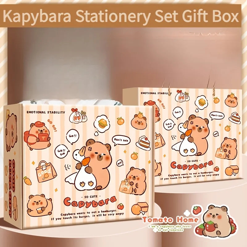 Capybara-Themed Stationery Gift Set, Including Notebook, Fountain Pen, Paper Clips, And Accessories - a Charming Essential Kit