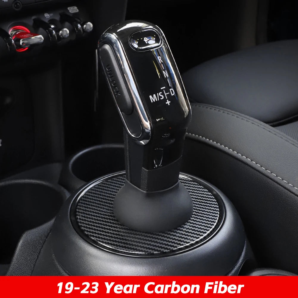 Car Central Control Shift Gear Lever Dust Cover Sticker For MINI Cooper S JCW F54 F55 F56 F57 F60 Decorative Shell Accessories