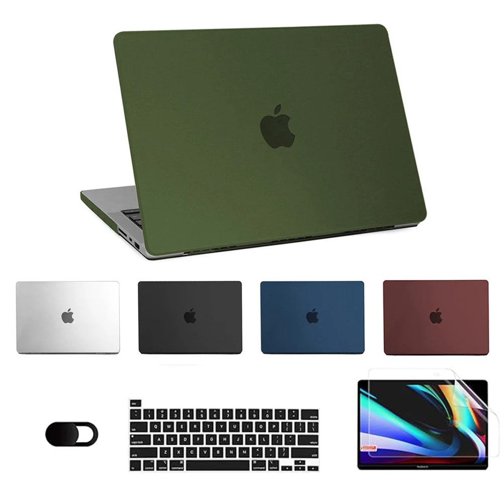2025 New Ultra Thin Hard Shell Laptop Case For Macbook Air 13 Case For Macbook Pro 14 M4 M3 M2 M1 Chip Air 13 13.6 15 2024 Cover
