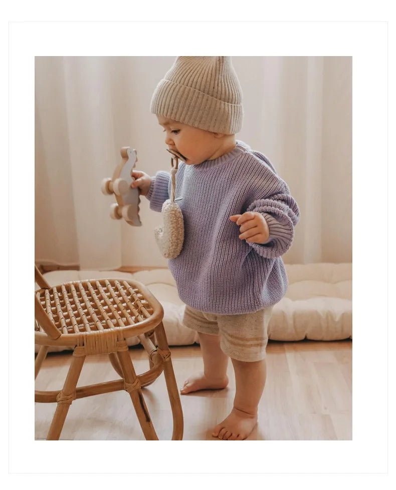 0-6Yrs Baby Boys Girls Knit Sweater Clothes 2025 New Toddler Infant Newborn Knitwear Soft Spring Long Sleeve Baby Pullover Tops