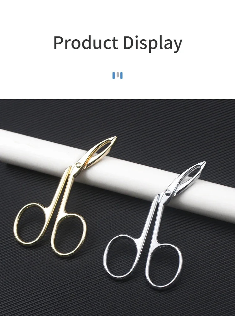 New Elbow Eyebrow Pliers Clip Scissors Tweezers Straight Pointed Stainless Steel Eyebrow Plucking Makeup Beauty Tools