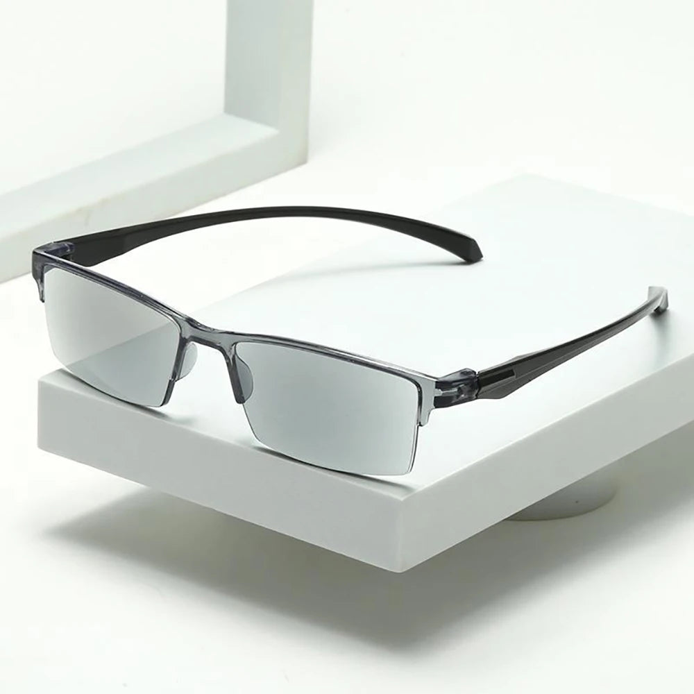 Intelligent Zoom Frameless Reading Glasses Fashion Presbyopia Glasses Hyperopia Glasses Unisex Anti-reflective Computer Eyeglass