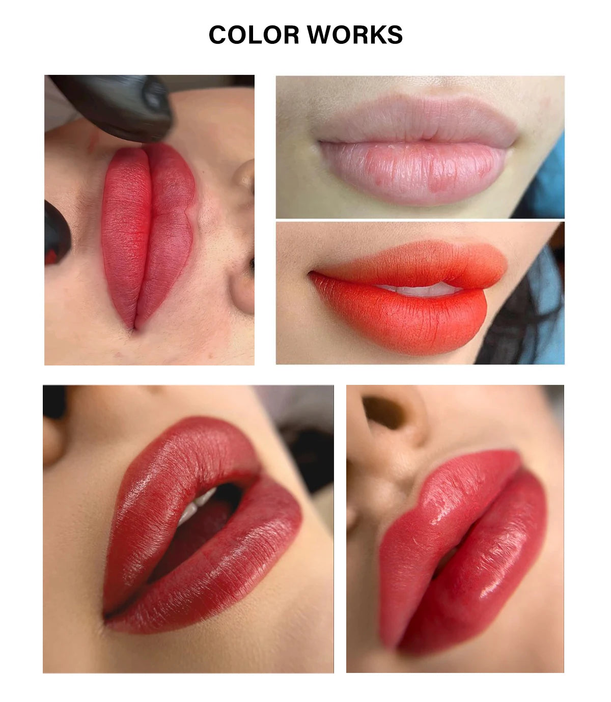 FAMISOO 5ML Lip Tattoo Inks Microblading Organic Permanent Makeup Lips Pigment Tattoo Pink Eyebrow Eyeliner PMU Pigment 0.17 OZ