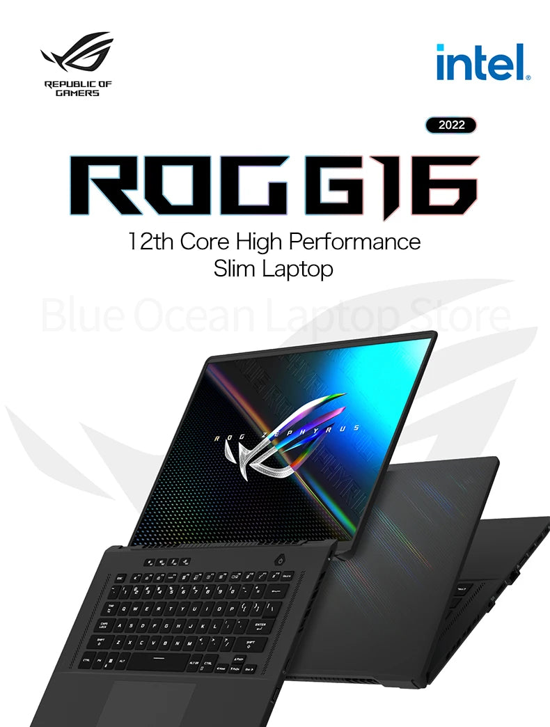 ASUS ROG Flow X16 Gaming Laptop 12th Intel Core i9 12900H 32G RAM 1T SSD RTX3080Ti-16GB 2.5K Screen 165Hz 16Inch E-sports Comput