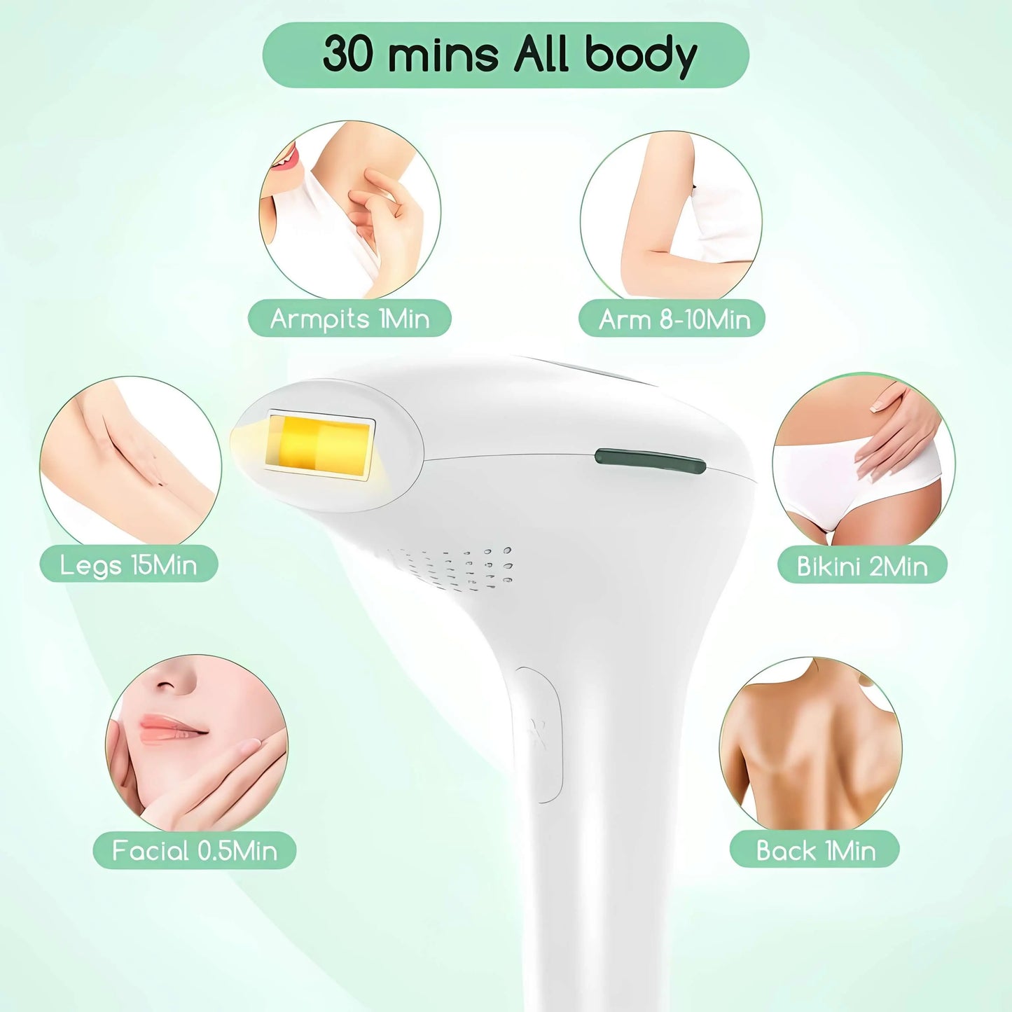 10  Beauty Care IPL Hair Removal Device 990000 Flashes Painless Permanent for Women Face Body Bikini LED Display Home Use