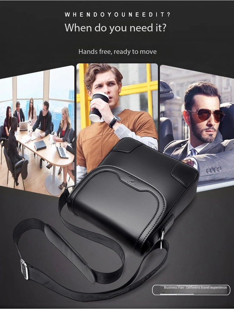 Luxury Brand Men Leather Shoulder Bags Waterproof Business Handbag Travel Tote Crossbody Cross Body Messenger Bag Pack For Male