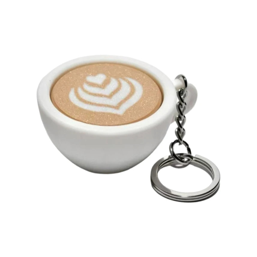 Stress resistant keychain toy - fun stress relieving buttons in strawberry cake, coffee, and chicken legs, designed for all ages