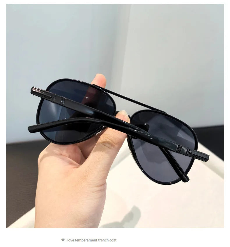 Classic Sunglass for Men Aviator Oversized Frame Outdoor Sports Anti-UV Driving Sunglasses Glasses UV400 Wome Eyewear