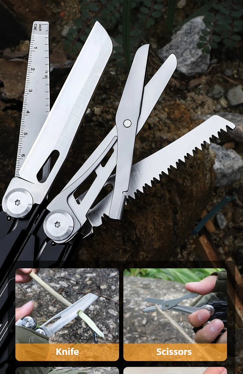 Multitools Pliers Stainless Steel Folding Tool Pliers Outdoor Camping Survival Portable Pocket Tools Multipurpose Manual Tools