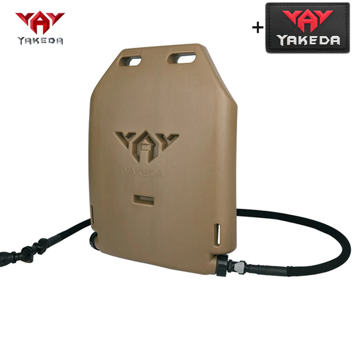 YAKEDA Hunting Vest 1.75L Integrated Water Bag Insert Board with Water Delivery Hose Made of Hard and Lightweight Material