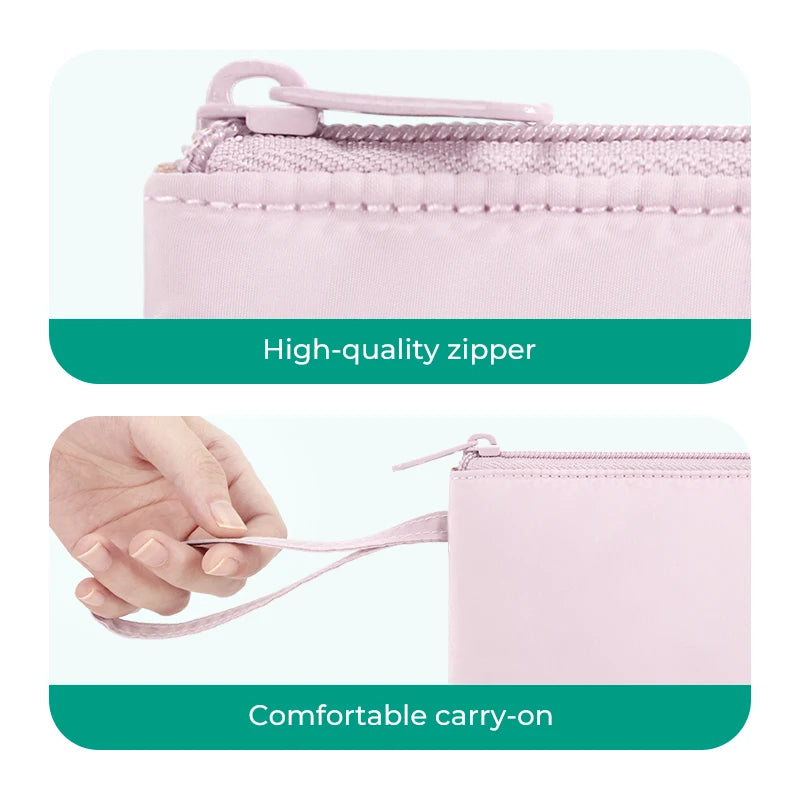 BAGSMART Mini Makeup Bag Portable Cosmetic Storage Bag Earphone Purse Jewelry Organizer Pouch Women Sanitary Napkin