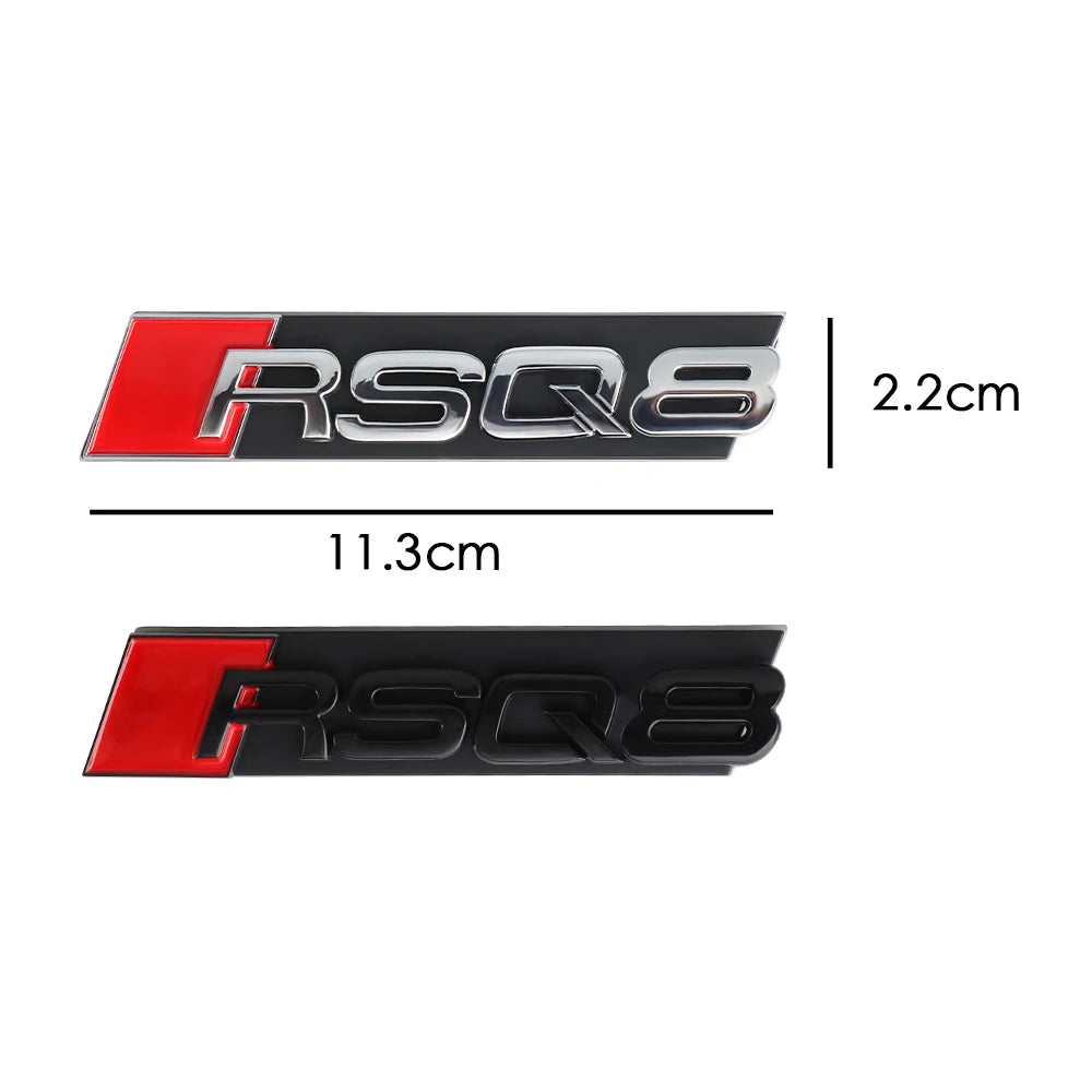 Car Styling Front Grille Emblem Decoration Sticker Auto Modification Accessories For Audi SQ3 SQ4 SQ5 SQ6 SQ7 SQ8 RSQ3 RSQ5 RSQ7