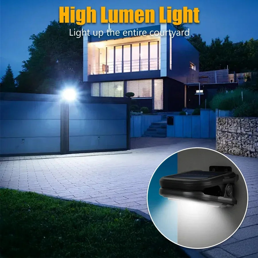 9900LM Solar Garden Outdoor Lights Clip Light Motion Sensor Waterproof Camping Lamp Rechargeable for Landscape Garden Decoration