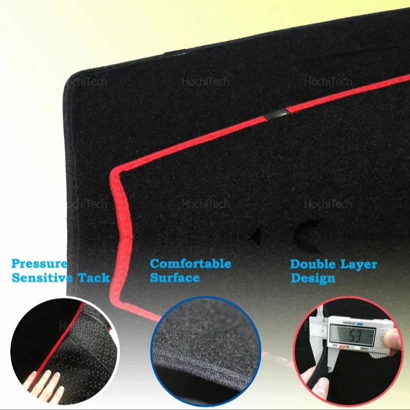 For Honda Fit Jazz 2008-2013 GE6 GE7 GE8 GE9 High Quality Dashboard Mat Dashmat Cover Pad Sunshade Carpet Accessories